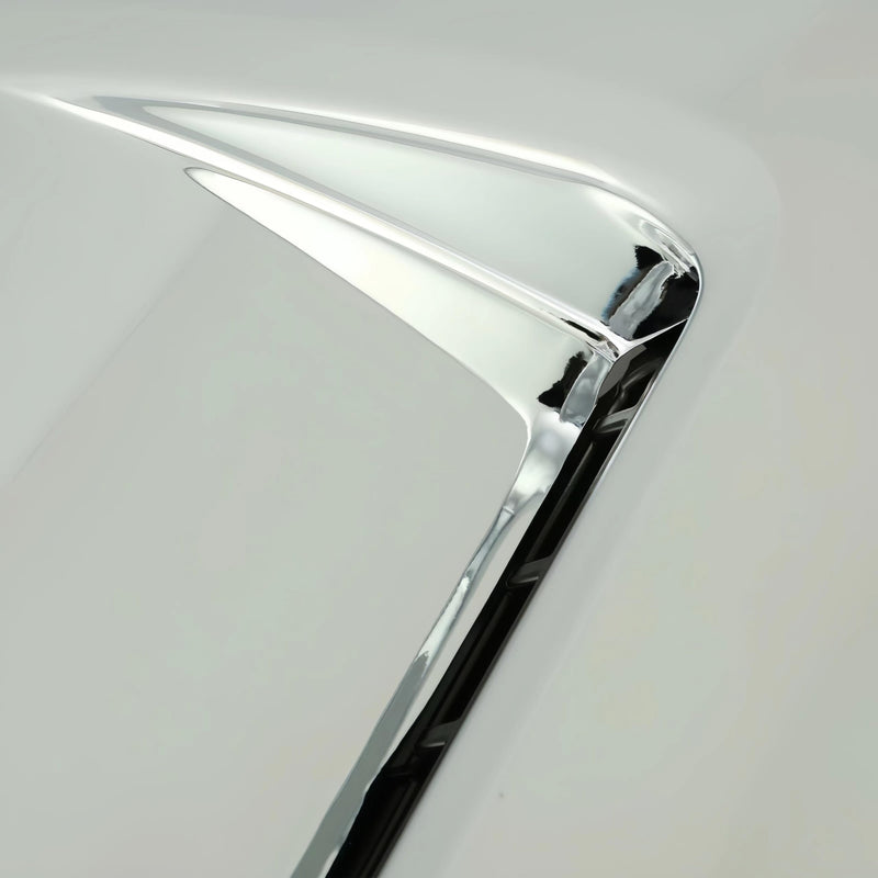 BUFEETERS Front Upper Hood Bulge Molding Chrome Fit For 2014 2015 2016 2017 2018 2019 2020 2021 Toyota Tundra,silver