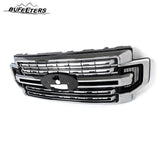 BUFEETERS Front Bumper Upper Grille Fit For 2020 2021 2022 F-250 F-350 F-450 F-550 Super Duty,Limited Style,Chrome&Black
