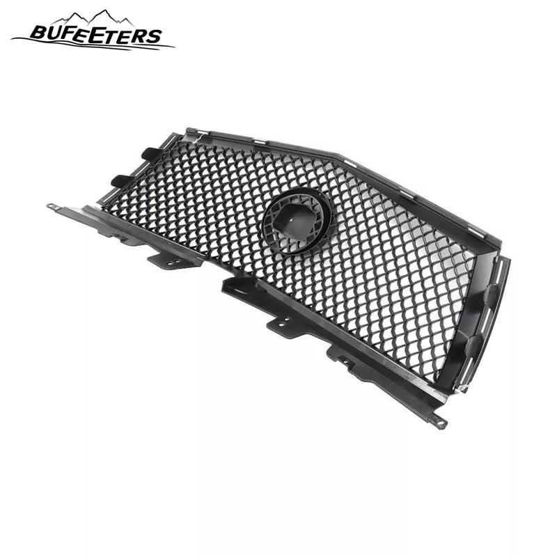BUFEETERS  Front Bumper Upper Grille Fit For 2008 2009 2010 2011 2012 2013 Cadillac CTS,Mesh Style,Gloss Black
