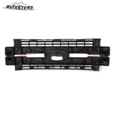 BUFEETERS Front Bumper Upper Grille Fit For 2017 2018 2019 F-250 F-350 F-450 F-550 Super Duty,
Lariat Style,Race Red&Matte Black