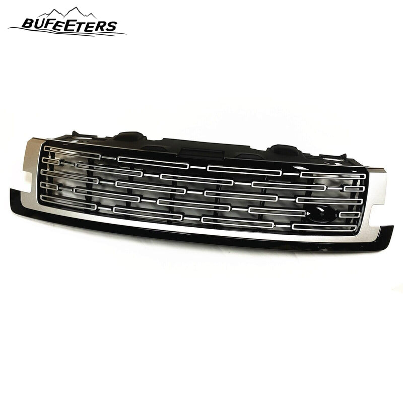 BUFEETERS Front Bumper Upper Grille Fit For 2023 2024 Land Rover Range Rover Vogue L405,Mesh Style,Black&Silver