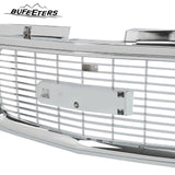 BUFEETERS   Front Bumper Upper Chrome Grille Assembly Fit For GMC C/K 1500 2500 3500 1994 1995 1996 1997 1998 1999 2000 Yukon,Chrome&Silver