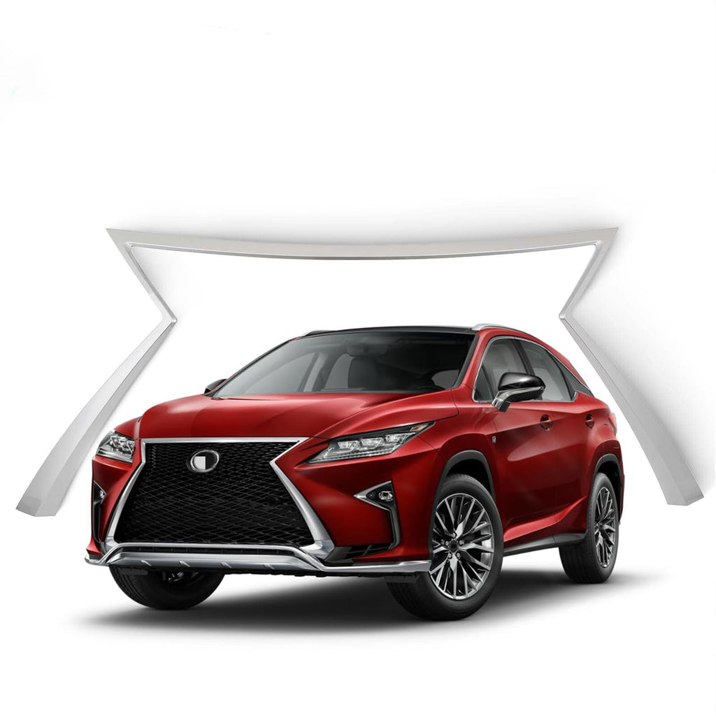 BUFEETERS   Front Grille Upper Molding Trim Chrome Fit For 2016 2017 2018 2019 Lexus RX350 RX450h