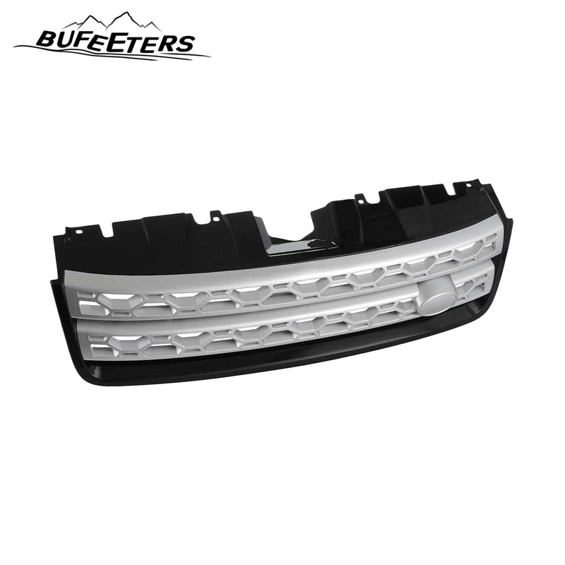 BUFEETERS Front Bumper Upper Grille Fit For 2015 2016 2017 2018 2019 Land Rover Discovery Sport,Mesh Style,Black&Silver