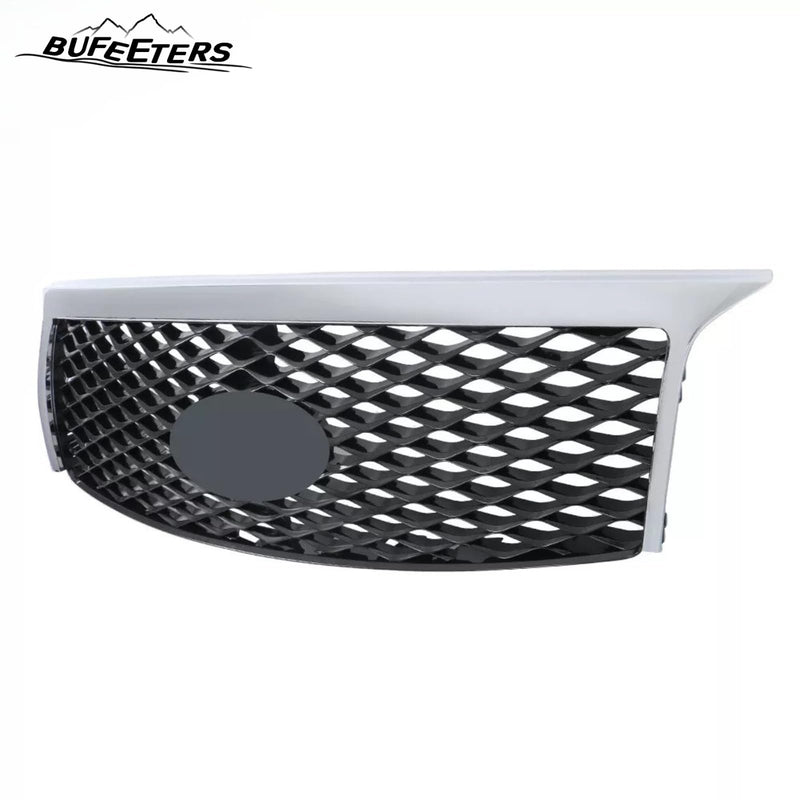 BUFEETERS  Front Bumper Upper Grille Fit For 2015 2016 2017 INFINITI QX80,Mesh Style,Chrome&Black
