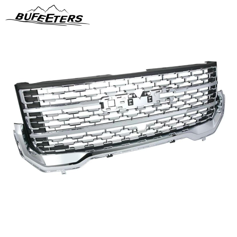 BUFEETERS Front Bumper Upper Chrome Grille Fit For 2020 2021 2022 2023 GMC Acadia Denali,Factory Style