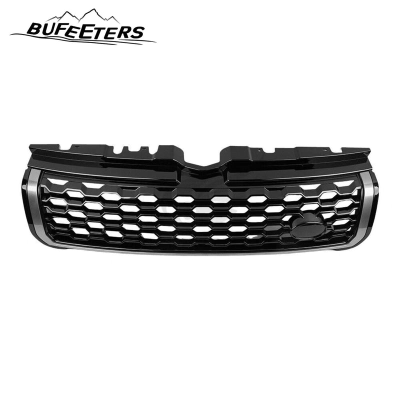 BUFEETERS Front Bumper Upper Grille Fit For 2012 2013 2014 2015 2016 2017 2018 2019 Range Rover Evoque,Gloss Black