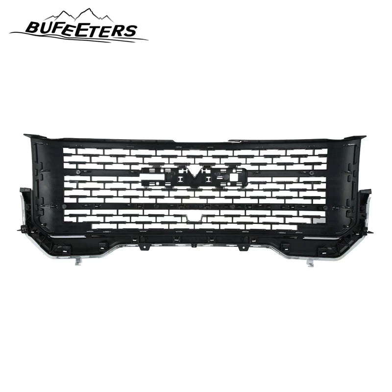 BUFEETERS Front Bumper Upper Chrome Grille Fit For 2020 2021 2022 2023 GMC Acadia Denali,Factory Style