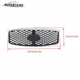 BUFEETERS  Front Bumper Upper Grille Fit For 2015 2016 2017 INFINITI QX80,Mesh Style,Chrome&Black