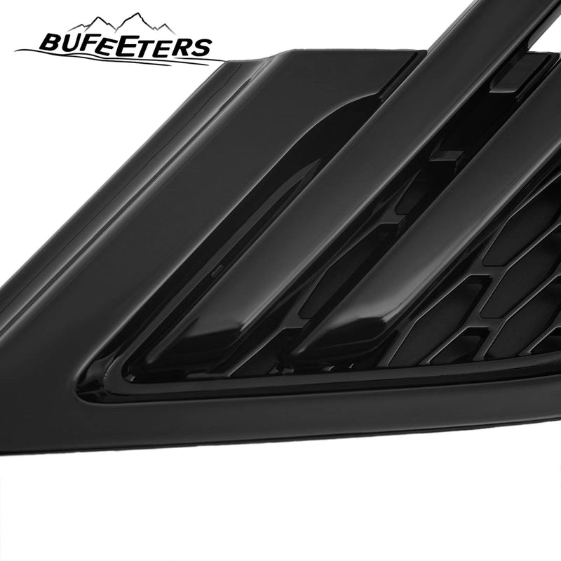BUFEETERS  Front Grille Air Side Vent Set Fit For 2014 2015 2016 2017 Range Rover Sport,Mesh Style,Gloss Black