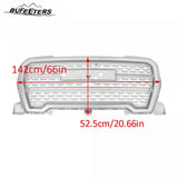 BUFEETERS Front Bumper Upper Grille Fit For 2019 2020 2021 GMC Sierra 1500,Denali Style,Silver