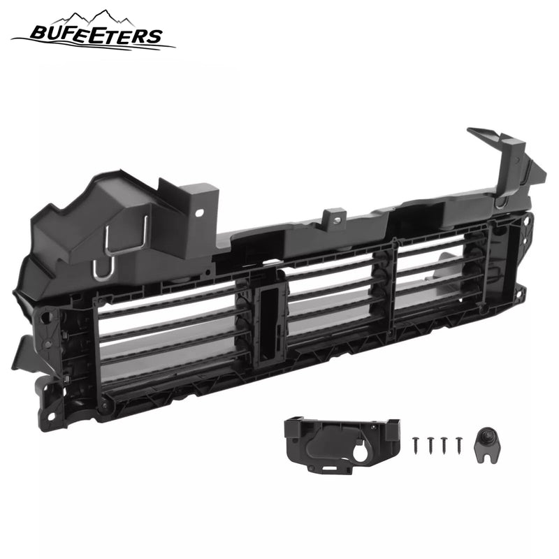 BUFEETERS Front Upper Active Grille Shutter W/o Motor Fit For 2017 2018 2019 Honda CRV CR-V,Factory Style,Black