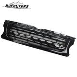 BUFEETERS Front Bumper Upper Grille Fit For 2014 2015 2016 Land Rover LR4 Discovery 4 L319,Mesh Style,Gloss Black