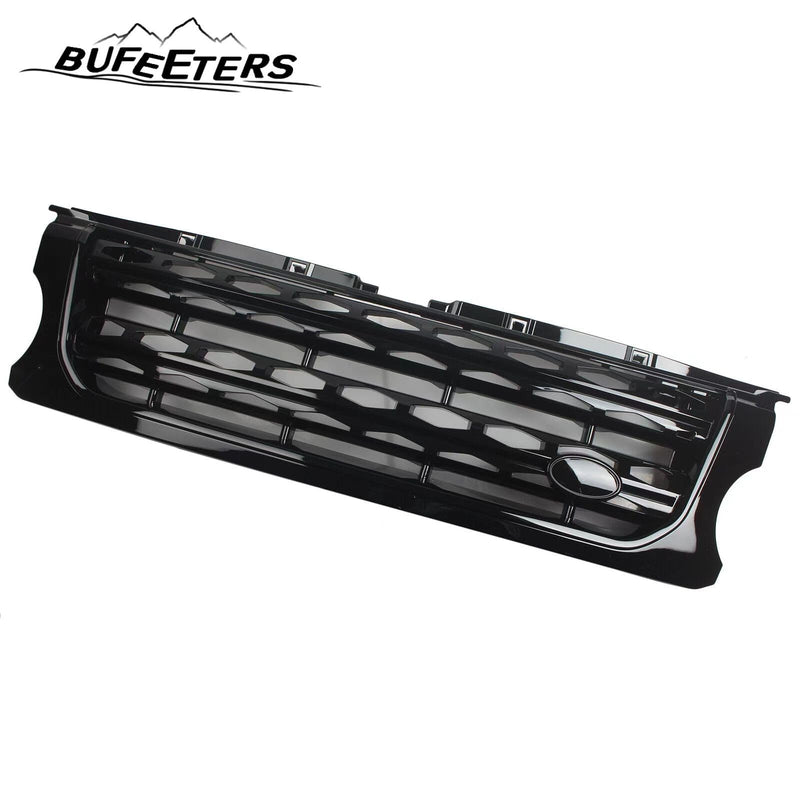 BUFEETERS Front Bumper Upper Grille Fit For 2014 2015 2016 Land Rover LR4 Discovery 4 L319,Mesh Style,Gloss Black