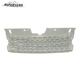 BUFEETERS Front Bumper Upper Grille Fit For 2013 2014 2015 2016 2017 Land Rover Range Rover Vogue L405,Mesh Style,Gray&silver