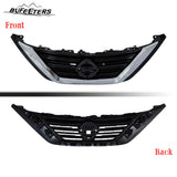 BUFEETERS  12PCS Front Grille Fog Light Kits Radiator Cover Bumper Bracket Fit For 2016 2017 2018 Nissan Altima,Mesh Style,Chrome&Black