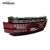 BUFEETERS Front Bumper Upper Grille Fit For 2017 2018 2019 F-250 F-350 F-450 F-550 Super Duty,Platinum Style,RR Ruby Red&Matte Black