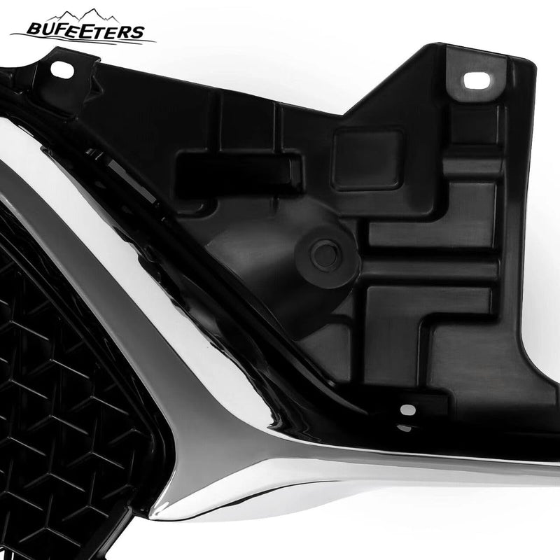 BUFEETERS Front Bumper Upper Grille Assembly Fit For 2017 2018 2019 2020 2021 Mazda CX-5 CX5,Mesh Style,Chrome&Black