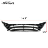 BUFEETERS    Front Upper Lower Grilles & Bumper Brackets Set Fit For 2014 2015 2016 Hyundai Elantra,Horizontal Billet Style,Chrome&Black