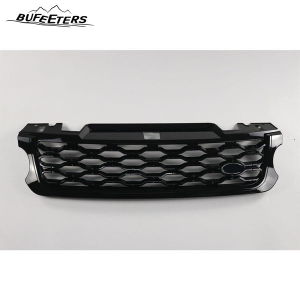 BUFEETERS  Front Bumper Upper Grille Fit For 2014 2015 2016 2017 Land Rover Range Rover Sport L494,Honeycomb Style,Gloss Black