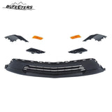BUFEETERS  12PCS Front Bumper Cover Grille Assembly Kit Fit For 2022 2023 2024 Chevy Chevrolet Traverse,Horizontal Billet Style,Chrome&Black