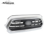 BUFEETERS Front Bumper Upper Grille Fit For 2016 2017 2018 2019 2020 2021 Toyota Tacoma,Chrome&Black