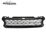 BUFEETERS Front Bumper Upper Grille Fit For 2014 2015 2016 2017 Range Rover Sport,Honeycomb Style,Black&Silver