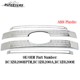 BUFEETERS Chrome Front Bumper Guard Insert Mesh Grille Body Kit Fit For 2017 2018 2019 F-250 F-350 F-450 F-550 Super Duty,Platinum Style