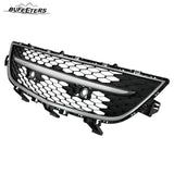 BUFEETERS  Front Bumper Lower Grille with Chrome Surround Center Molding Fit For 2010 2011 2012 Mazda CX-9,Black+Dark Gray+Chrome