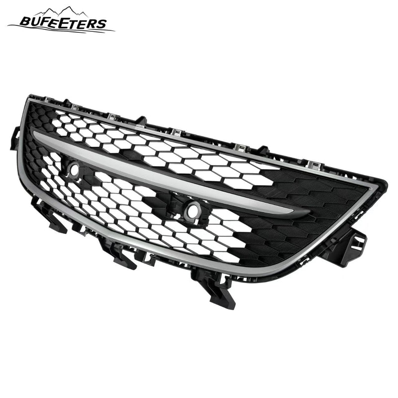 BUFEETERS  Front Bumper Lower Grille with Chrome Surround Center Molding Fit For 2010 2011 2012 Mazda CX-9,Black+Dark Gray+Chrome