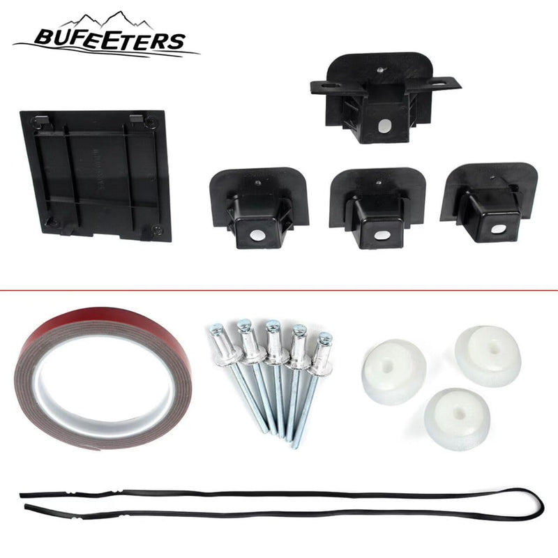 BUFEETERS Front Upper Grille&Hood Bulge Molding Fit For 2014 2015 2016 2017 2018 2019 2020 2021 Toyota Tundra,TRD Style,040 Super White&Gray