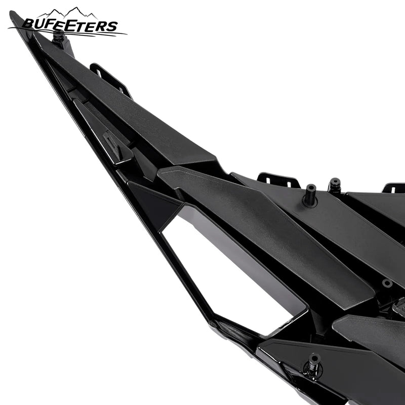 BUFEETERS    Front Bumper Radiator Grille Assembly Fit For 2021 2022 2023 Hyundai Elantra Sedan,Mesh Style,Gloss Black