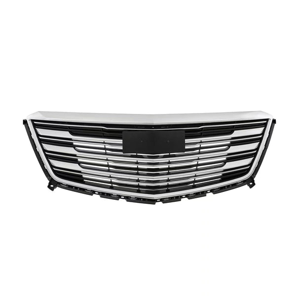 BUFEETERS   Front Bumper Upper Grille Fit For 2016 2017 2018 2019 2020 Cadillac XT5,Horizontal Billet  Style,Chrome&Black