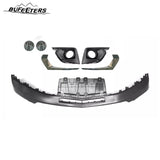 BUFEETERS 10PCS New Complete Front Bumper Grille Set Fit For 2018 2019 2020 2021 Chevy Chevrolet Traverse,Mesh Style,Chrome&Black