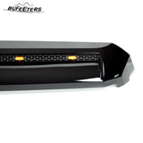 BUFEETERS  Front Upper Hood Scoop With Small Lights Fit For Toyota Tundra 2014 2015 2016 2017 2018 2019 2020 2021,Gloss Black