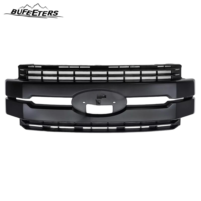 BUFEETERS Front Bumper Upper Grille Fit For 2017 2018 2019 F-250 F-350 F-450 F-550 Super Duty,Lariat Style,Matte Black