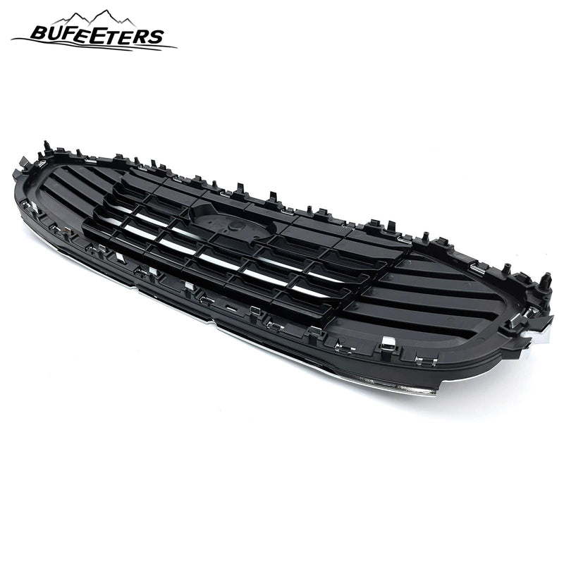 BUFEETERS 2PCS Front Upper W/Chrome Trim Grille+Lower Grille Fit For 2019 2020 2021 2022 2023 Ford Transit Connect,Mesh Style,Chrome&Black