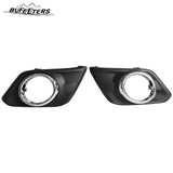 BUFEETERS Front Bumper Lower Grille LH+RH Fog Light SET Tow Cover Fit For 2014 2015 2016 Nissan Rogue,Honeycomb Style,Black