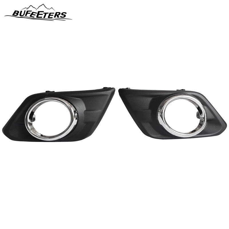 BUFEETERS Front Bumper Lower Grille LH+RH Fog Light SET Tow Cover Fit For 2014 2015 2016 Nissan Rogue,Honeycomb Style,Black