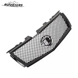 BUFEETERS  Front Bumper Upper Grille Fit For 2008 2009 2010 2011 2012 2013 Cadillac CTS,Mesh Style,Gloss Black