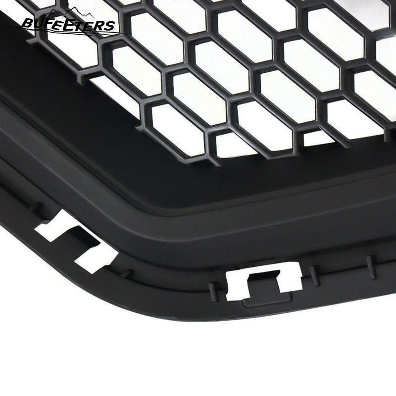 BUFEETERS     Front Bumper Hood Grille Fit For 2017 2018 Hyundai Elantra Sedan,Honeycomb Style,Matte Black