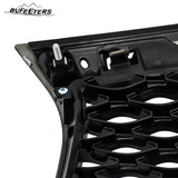 BUFEETERS  Front Bumper Upper Grille With Camera Option Fit For 2016 2017 2018 2019 2020 INFINITI QX60,Mesh Style,Gloss Black