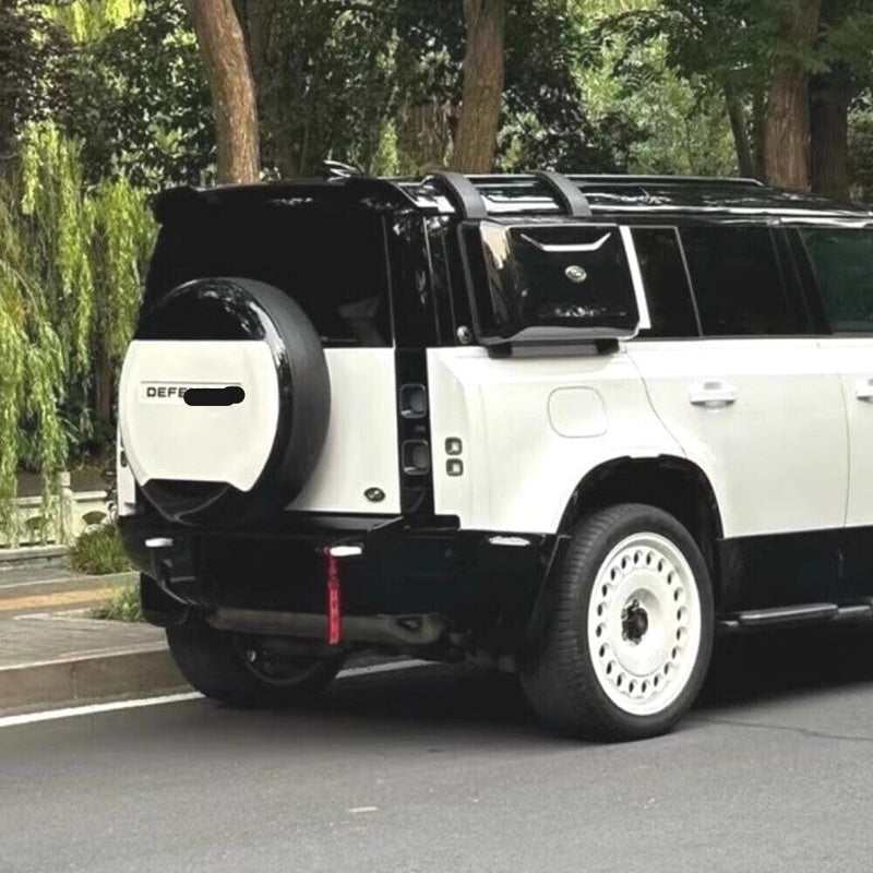 BUFEETERS ABS Rear Spare Tire Cover Fit For 2020 2021 2022 2023 2024 Land Rover Defender  90/110/130 Wheel Cover Fuji White