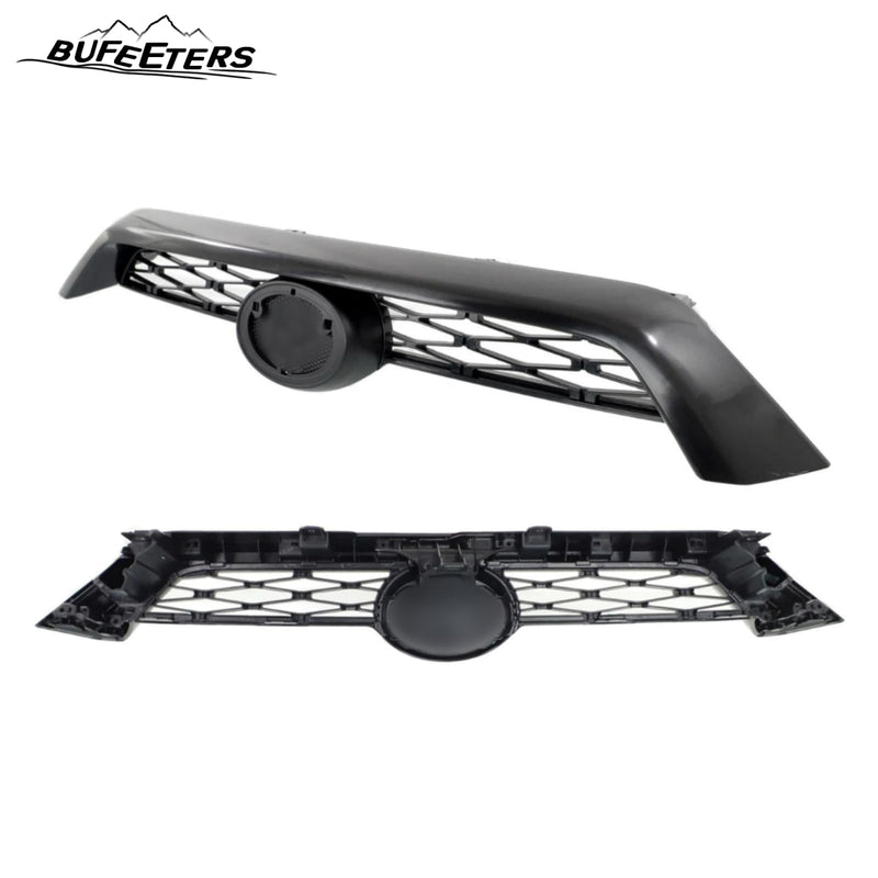 BUFEETERS  10PCS Front Bumper+Grille Assembly+Strip Trim Set Fit For 2014 2015 2016 2017 2018 2019 Toyota 4Runner Limited,Factory Style,Black