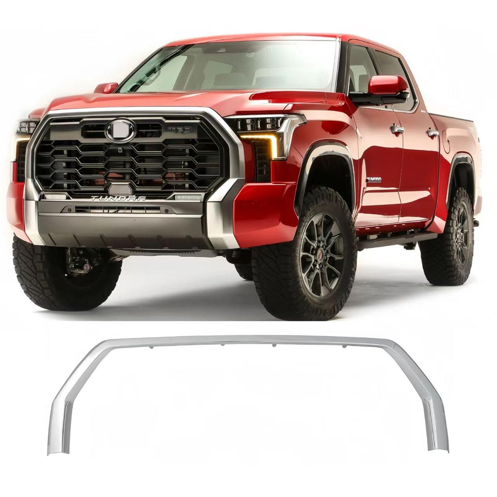 BUFEETERS  Front Grille Molding Chrome Fit For Toyota Tundra 2022-2024