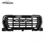 BUFEETERS Front Bumper Upper Grille With Gray Frame Assembly Fit For 2019 2020 2021 GMC Sierra 1500,Factory Style,Gloss Black&Gray