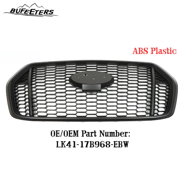 BUFEETERS Front Upper Grille Fit For 2020 2021 2022 Ford Transit T150 T250 T350,Honeycomb Style,Matte Black