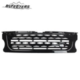 BUFEETERS Front Bumper Upper Grille Fit For 2014 2015 2016 Land Rover LR4 Discovery 4 L319,Mesh Style,Gloss Black