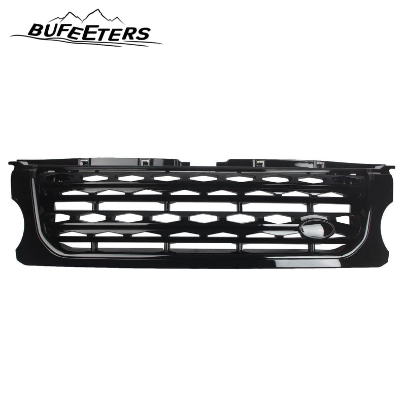 BUFEETERS Front Bumper Upper Grille Fit For 2014 2015 2016 Land Rover LR4 Discovery 4 L319,Mesh Style,Gloss Black