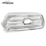 BUFEETERS Front Bumper Upper Chrome Grille Assembly Fit For 2016 2017 2018 2019 2020 2021 2022 Toyota Tacoma,Mesh Style,Chrome&Silver